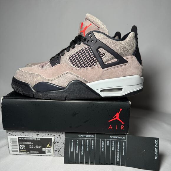 Size 6.5 - Nike Air Jordan 4 Retro GS Taupe Haze Men's Shoes - Picture 8 of 9
